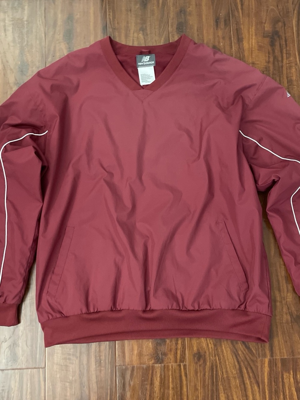 New Balance Maroon V-Neck Pullover